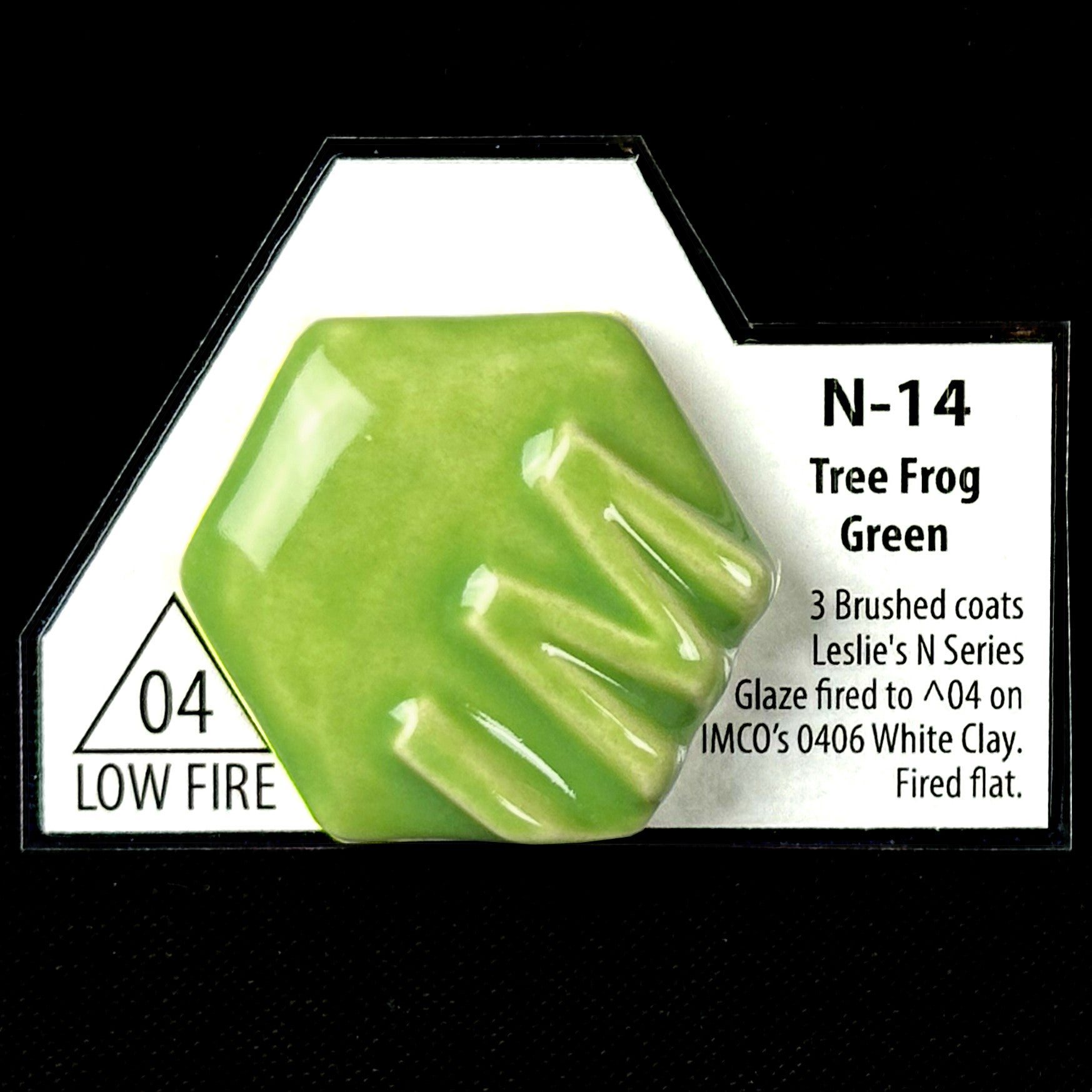 N14 Tree Frog Green Cone 04/06 Leslie Ceramic Glaze | Industrial