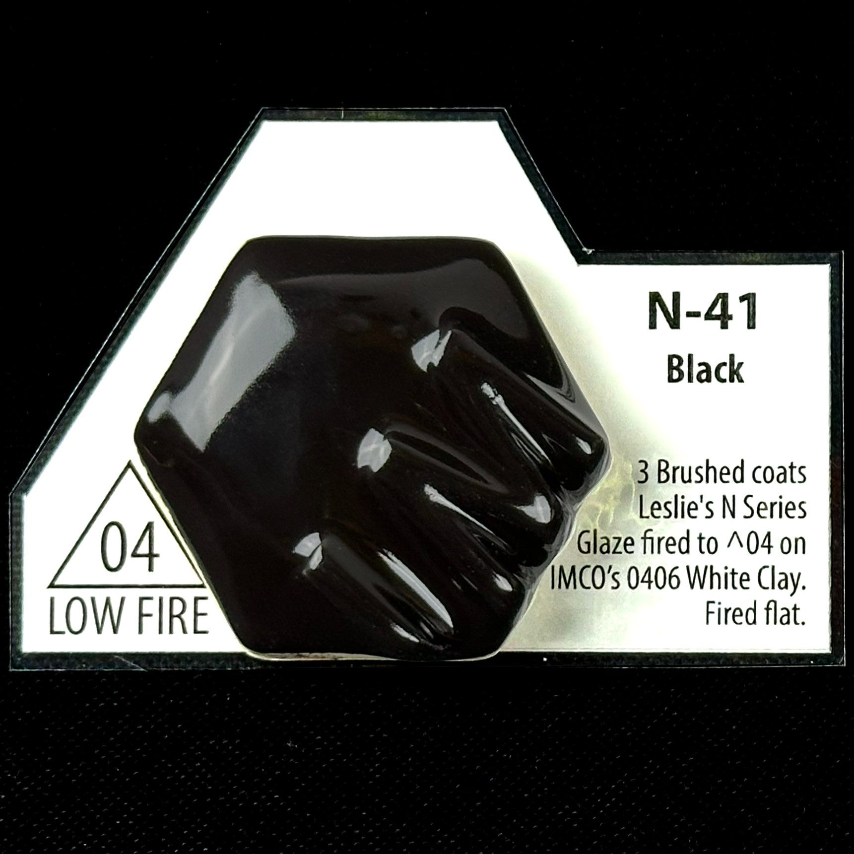 N41 Black Cone 04/06 Leslie Ceramic Glaze | Industrial Minerals Co