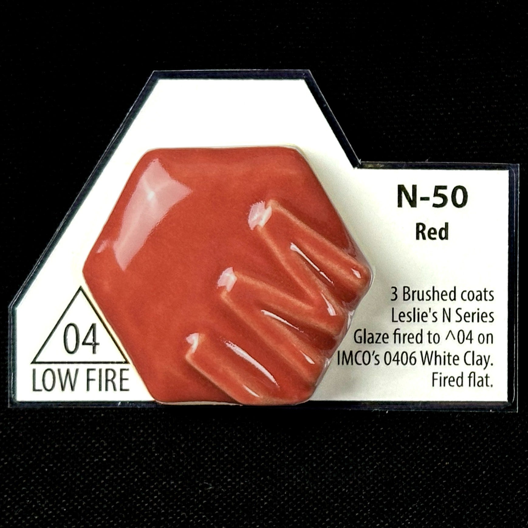 N50 Red Cone 04/06 Leslie Ceramic Glaze | Industrial Minerals Co.