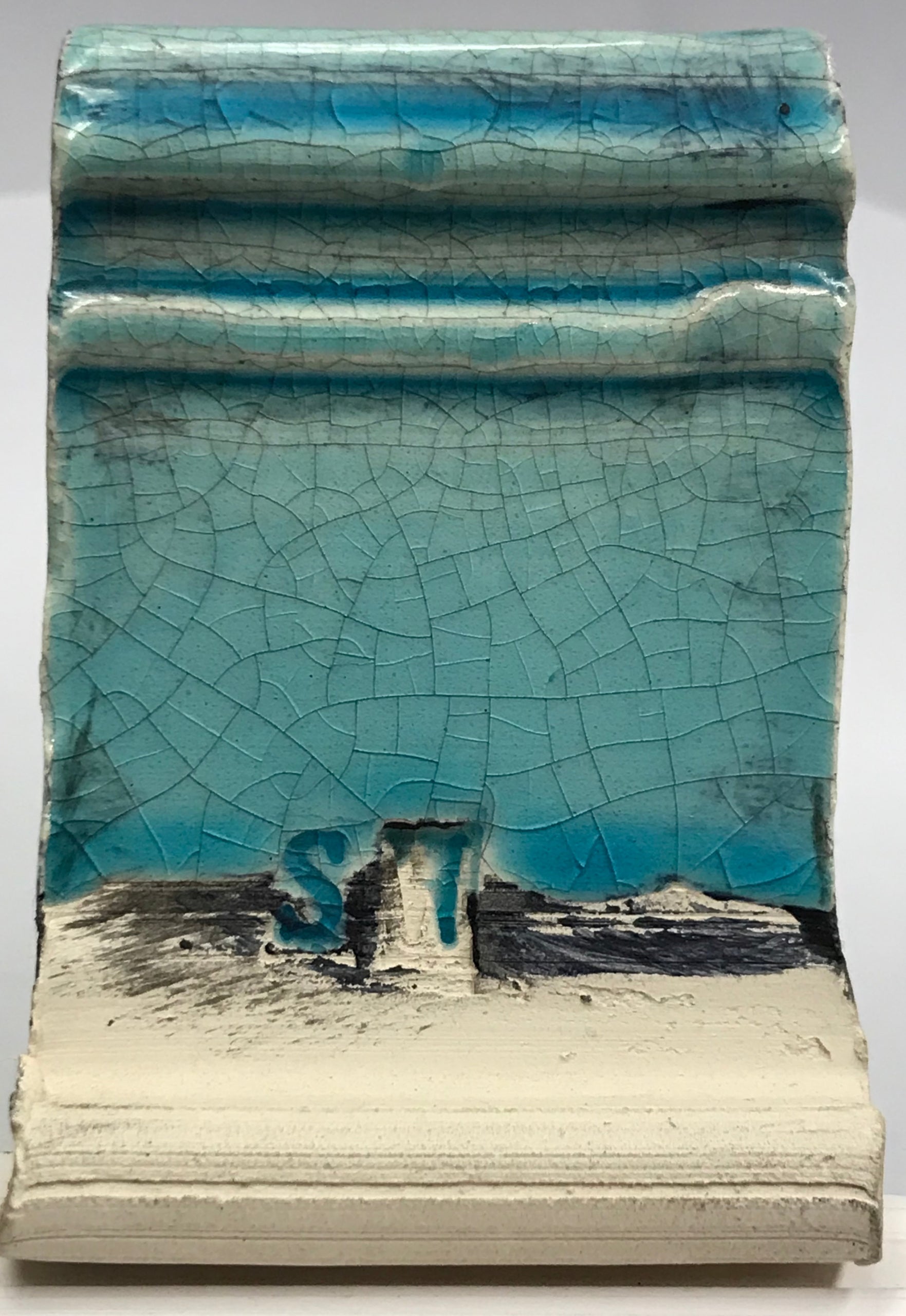 502 Chinese Blue Raku Crackle Cone 06 Leslie Ceramic Glaze