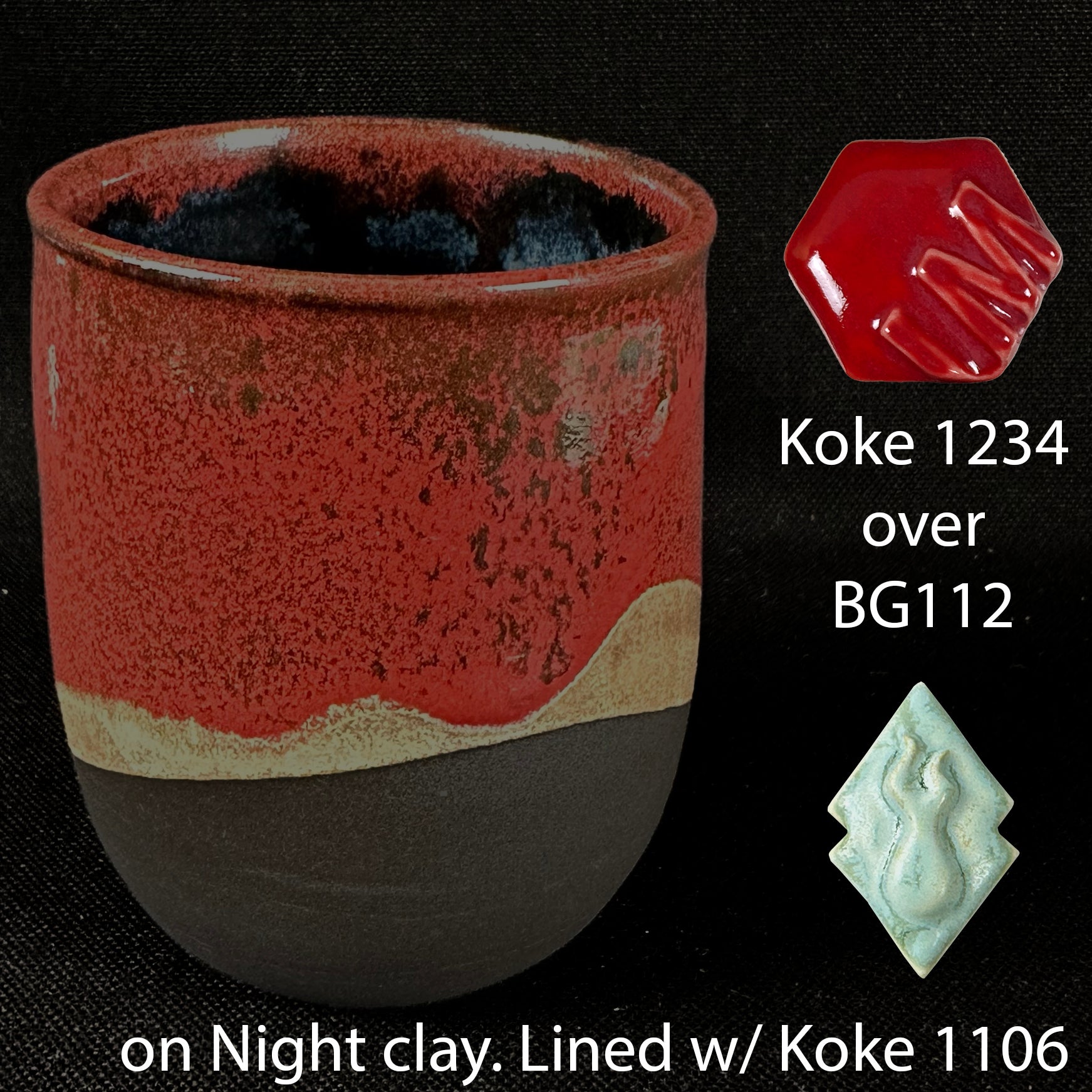 1234 Koke Garnet Cone 5/6 Leslie Ceramic Glaze | Industrial