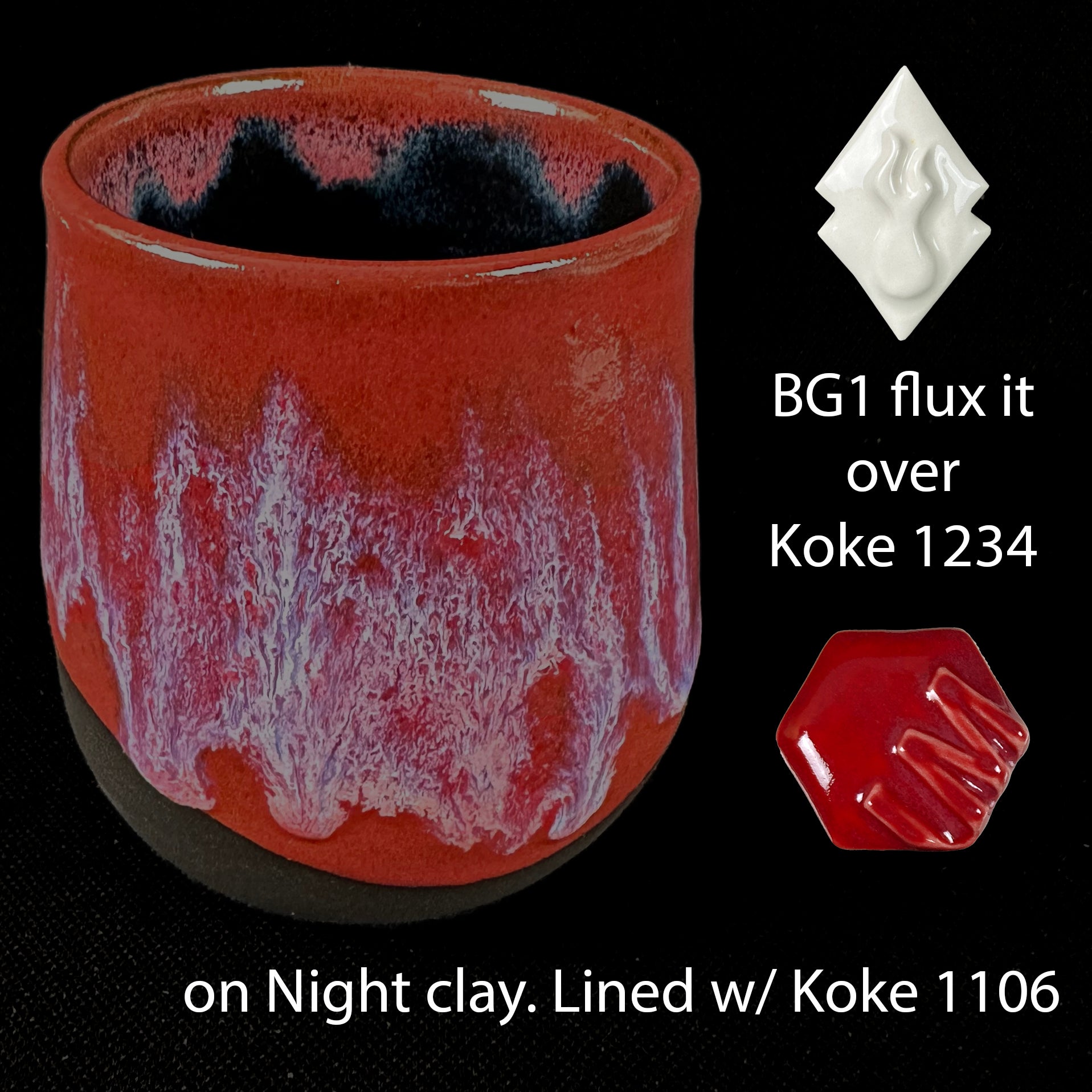 1234 Koke Garnet Cone 5/6 Leslie Ceramic Glaze | Industrial