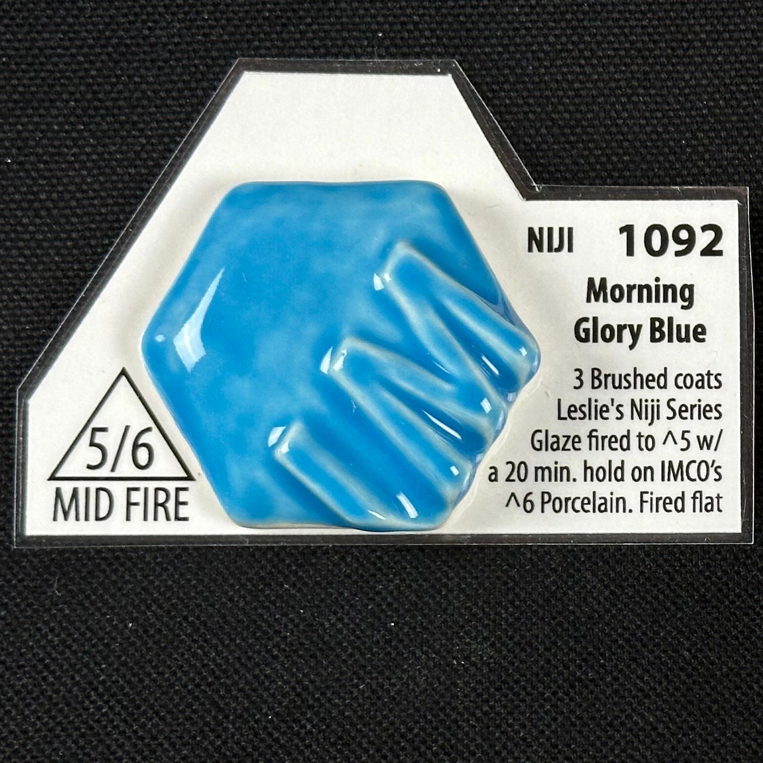 1092 Niji Morning Glory Blue Cone 5/6 Leslie Ceramic Glaze
