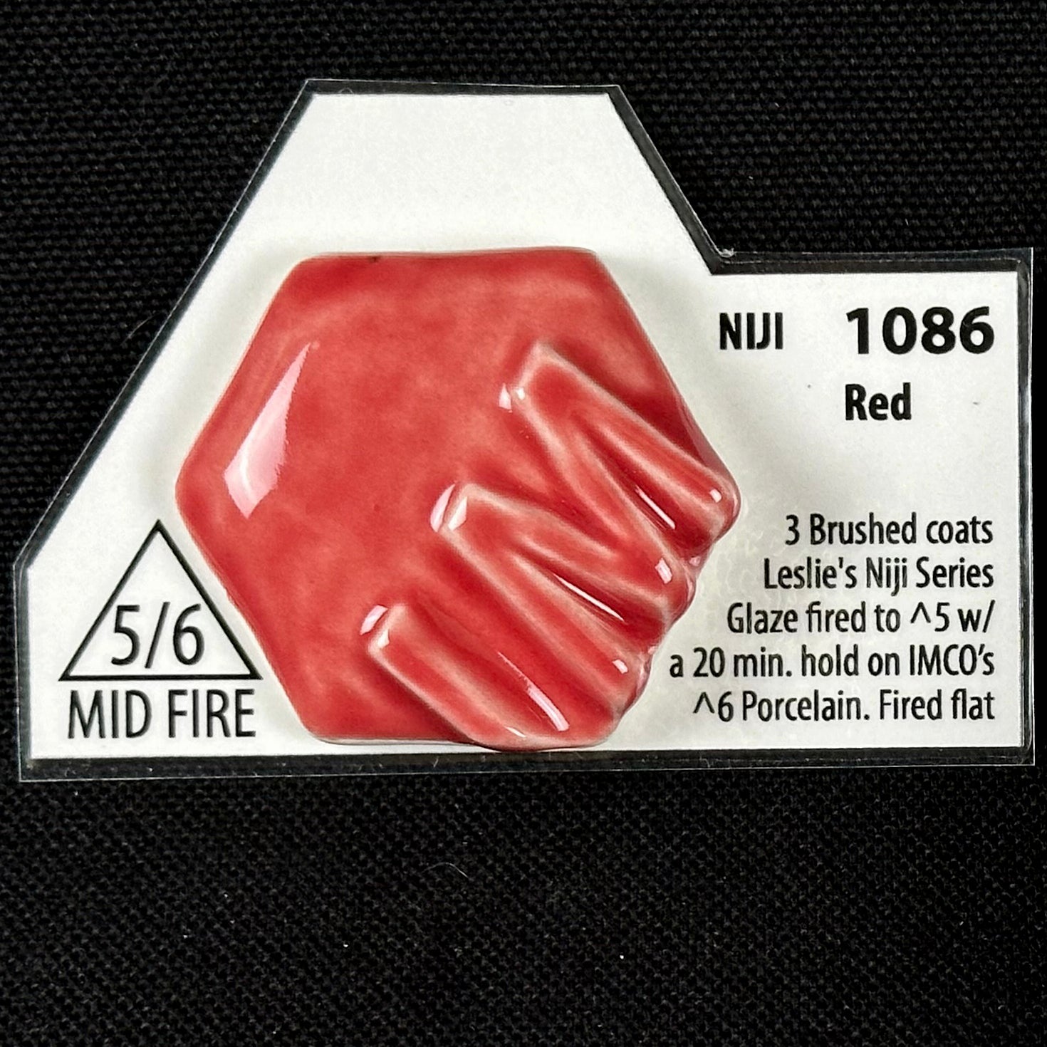 1086 Niji Red Cone 5/6 Leslie Ceramic Glaze | Industrial Minerals Co.