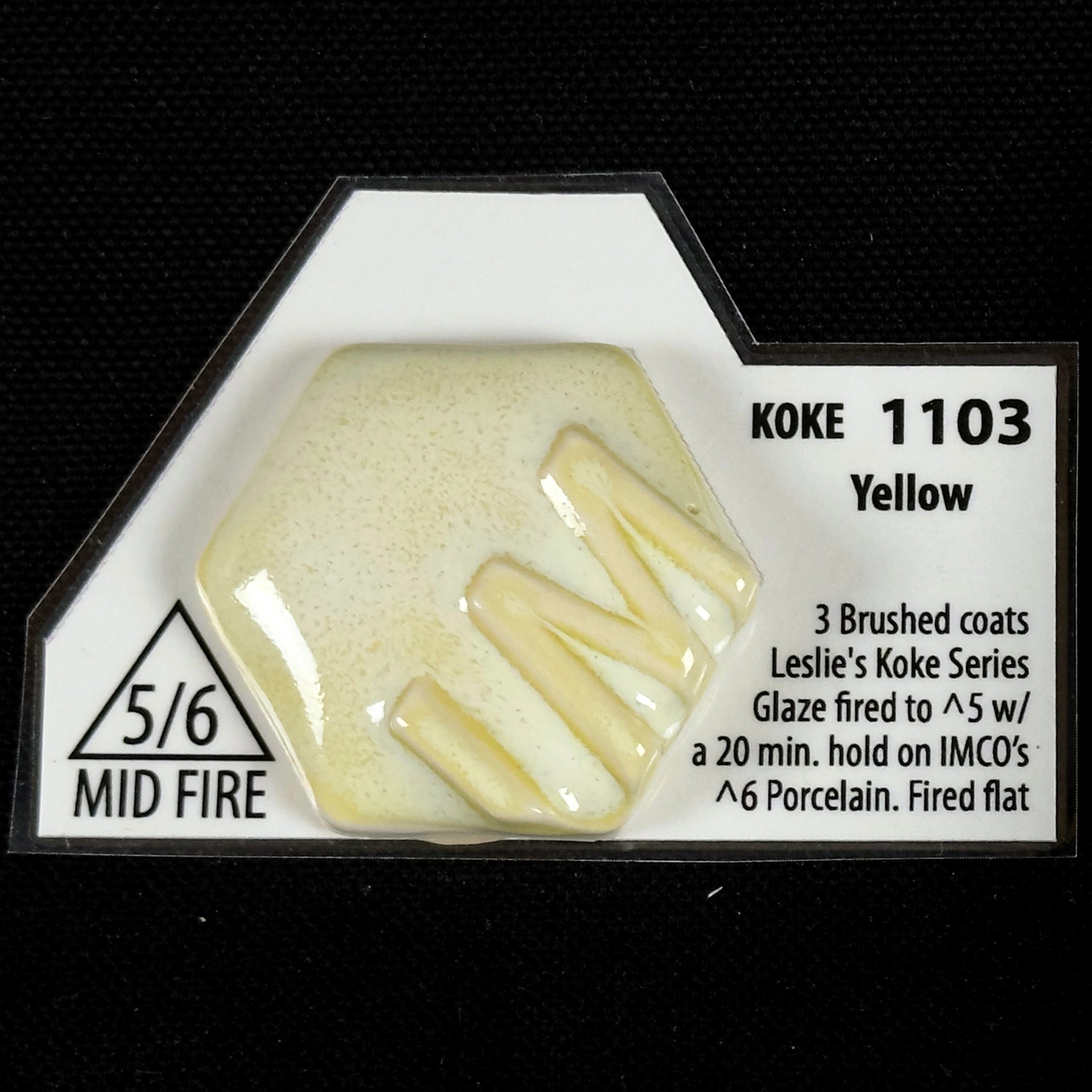 1103 Koke Yellow Cone 5/6 Leslie Ceramic Glaze | Industrial