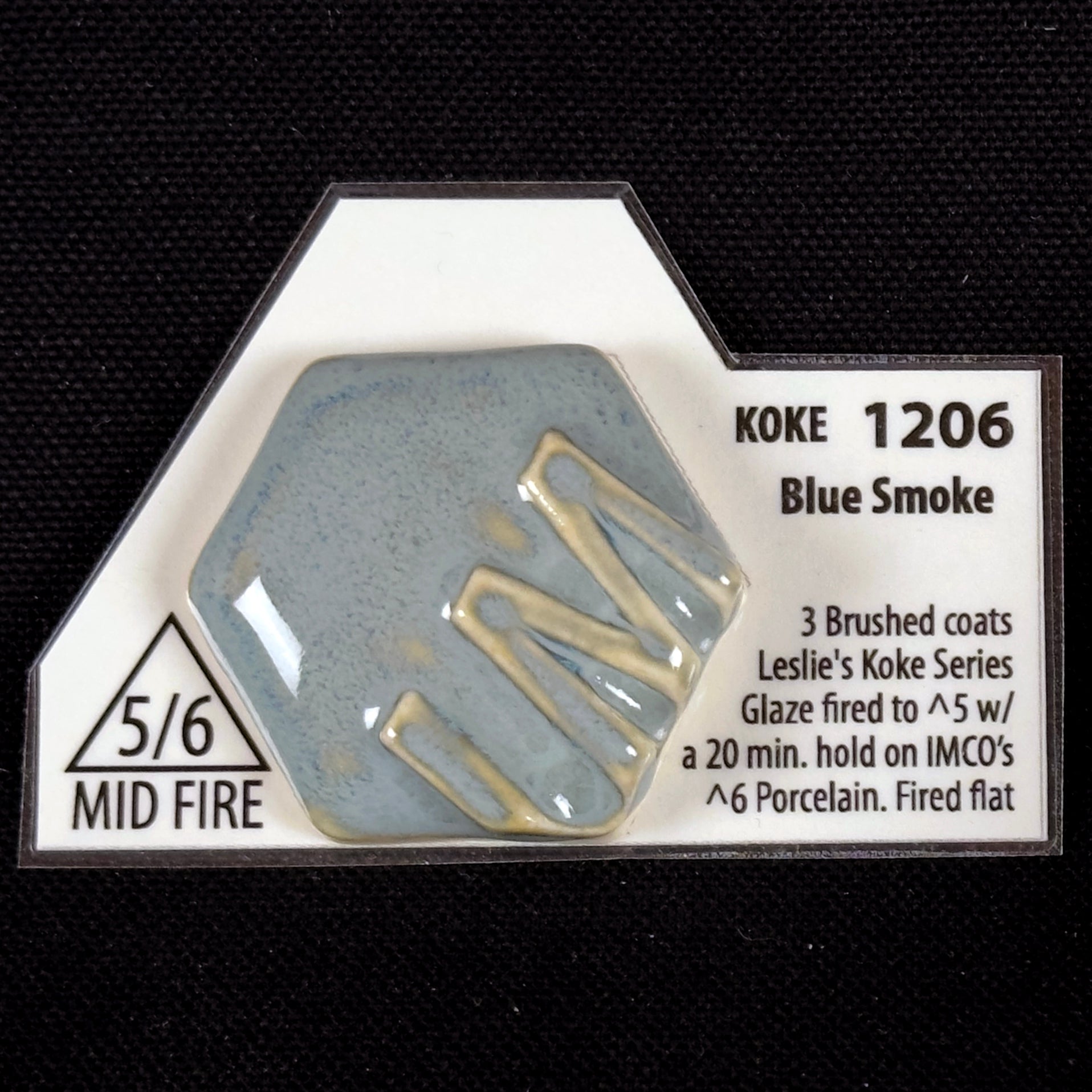 1206 Koke Blue Smoke Cone 5/6 Glaze | Industrial Minerals Co.