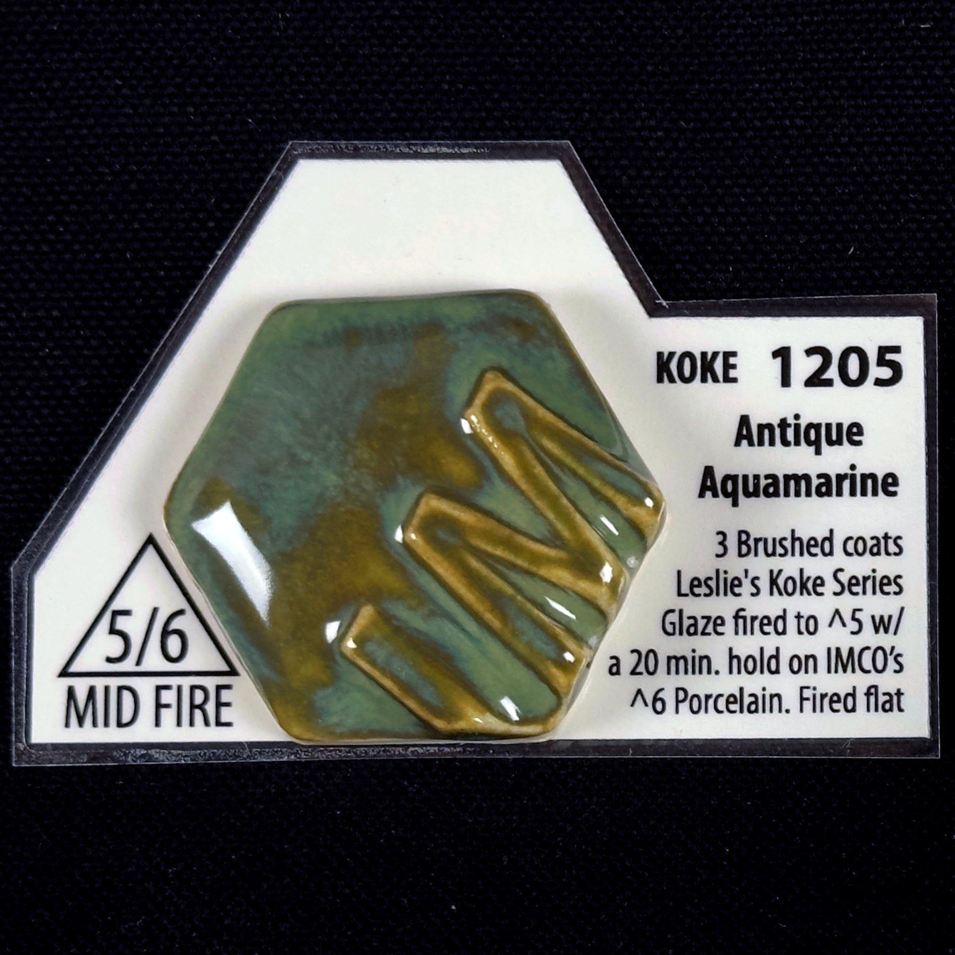 1205 Koke Antique Aquamarine Cone 5/6 Glaze | Industrial Minerals Co.