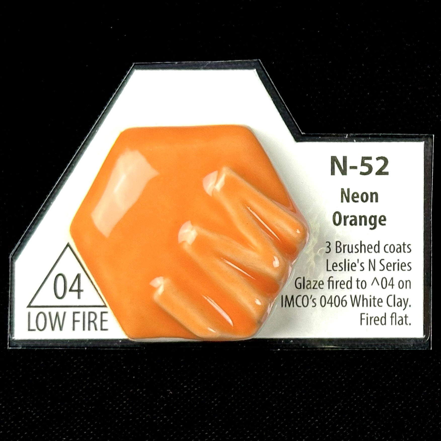 N52 Neon Orange Cone 04/06 Leslie Ceramic Glaze | Industrial